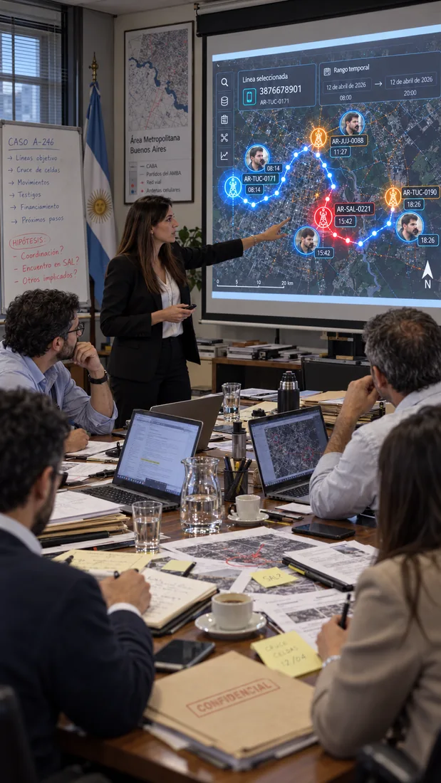 Equipo revisando una presentación visual del análisis